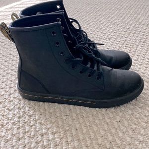 Suede Doc Martens lace up boots